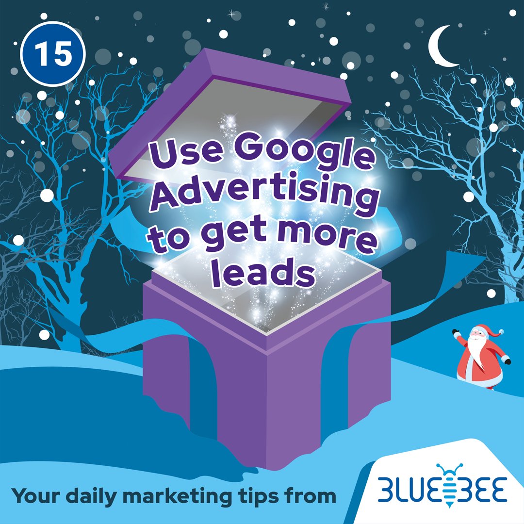 BlueBeeSolution's tweet photo. ππ
Day 15: Use Google Advertising to get more leads. πβοΈ https://t.co/NJUasmPPqw #marketing #digitalmarketing #bluebeesolutions #christmas #adventcalendar https://t.co/4khToCpP2z