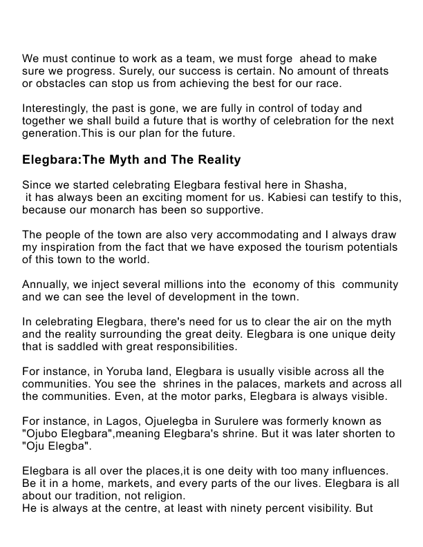 GaniAdams5's tweet photo. Here is a copy of the speech I gave at the 2019 edition of Elegbara Festival that held on December 6th at Shasha, Akowonjo in Lagos.
#culture #elegbara #festival https://t.co/rIQl0con7s