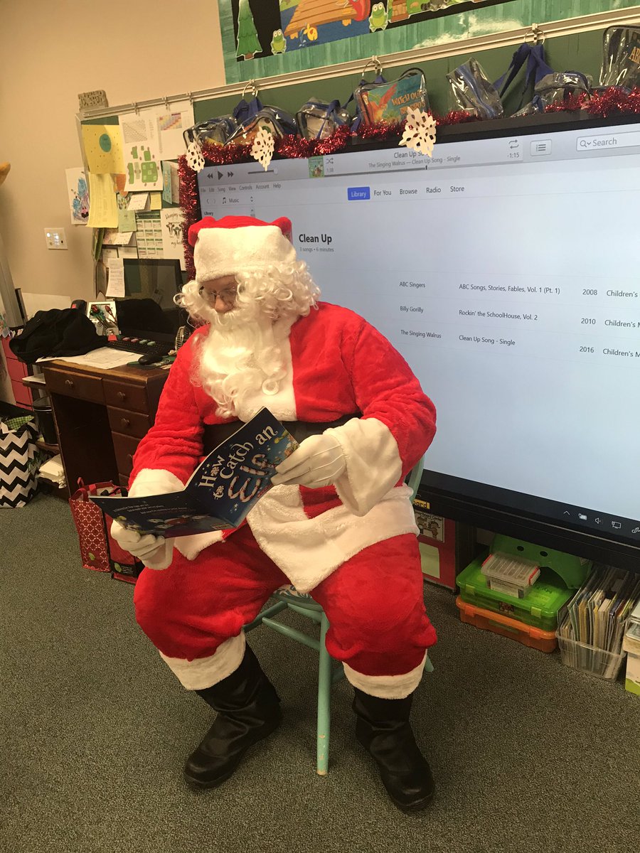 Look who is reading to our preschool classes today!  That is right, the big man himself!  Welcome Santa Claus!  <a href="/Carrollisd/">Carroll ISD</a>