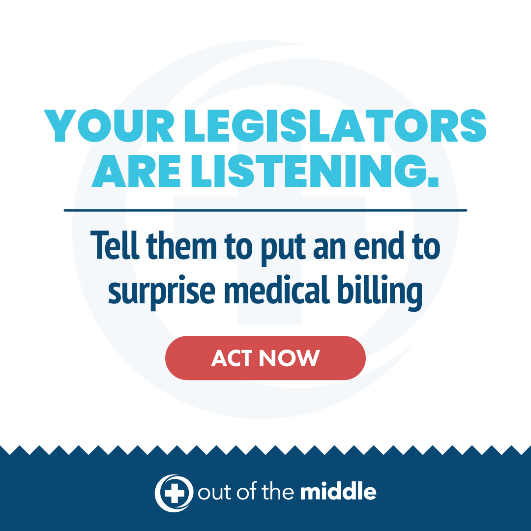 outofmiddle's tweet photo. Your legislators are listening. Join your health care providers in seeking a long-term solution to surprise medical bills. Act now! https://t.co/bpNuKJLN7l https://t.co/fhvip84GMJ