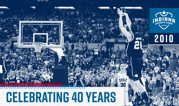 IndSportsCorp's tweet photo. 2010: The NCAA Final Four is held at Lucas Oil Stadium for the first time. The hometown Butler Bulldogs and Gordon Hayward come within inches of history, but ultimately fall to the Duke Blue Devils 😢 #ISC40 https://t.co/erzSM58Qgn