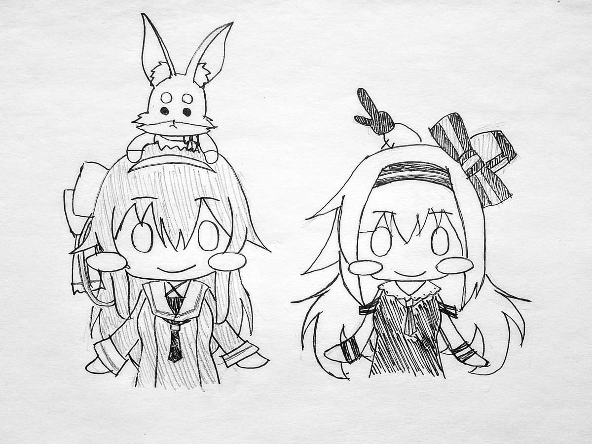 大好きな二人。
#ピノの自由帳
#なとあーと 