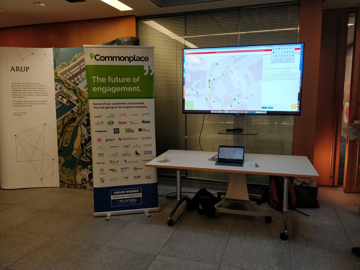 Cmnplace's tweet photo. The #MapLondon conference is officially underway and we're proud to be one of the event sponsors!
Huge thanks to @coherentcities for pulling this together, our wonderful host @ArupUKIMEA , and co-sponsors @PTEarchitects and @futureofldn !
If you're around, come say hi! https://t.co/B1IEo0cmYS