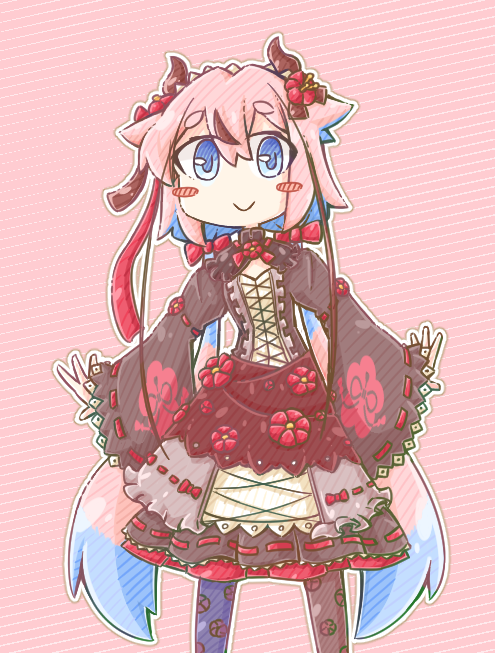 ゴスロリ的な衣装が描きたかったヒメちゃん 