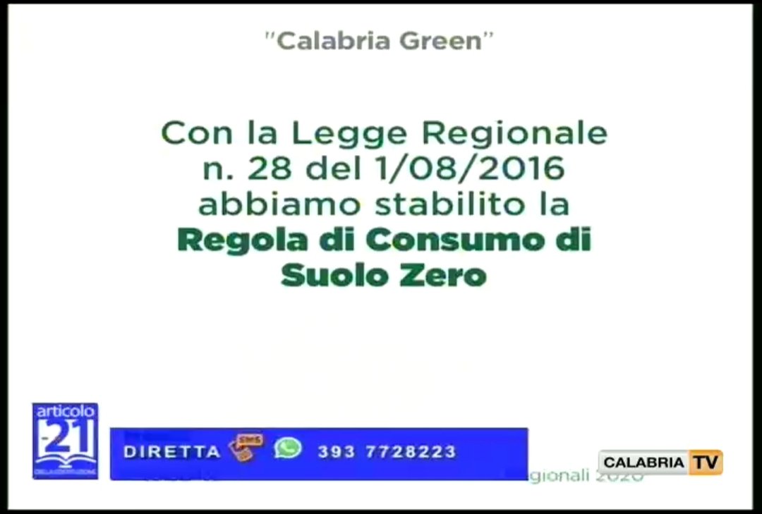Il Piano paesaggistico regionale ha permesso alla #Calabria di cambiare passo. Ha definito le aree da salvaguardare e valorizzare del nostro patrimonio naturalistico. Non si può tornare indietro. #Articolo21 #Calabria2020