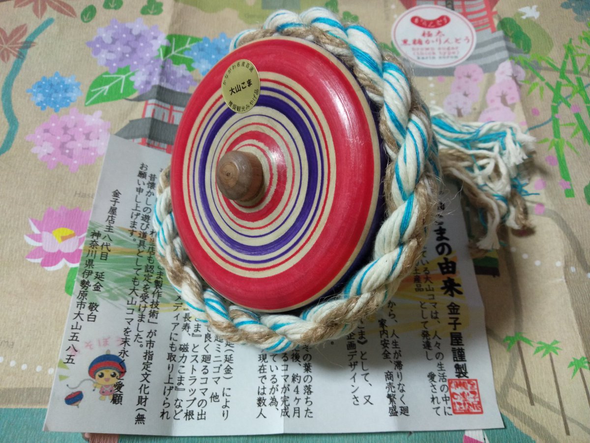 もふ A Twitter 大山のコマ参道で購入しました これは 回せそうにないなぁ もう一つ ひょうたんからこま のストラップも購入です 本当に 中に極小の独楽が入っています この独楽 ちゃんと回せます 大山 コマ参道 大山独楽