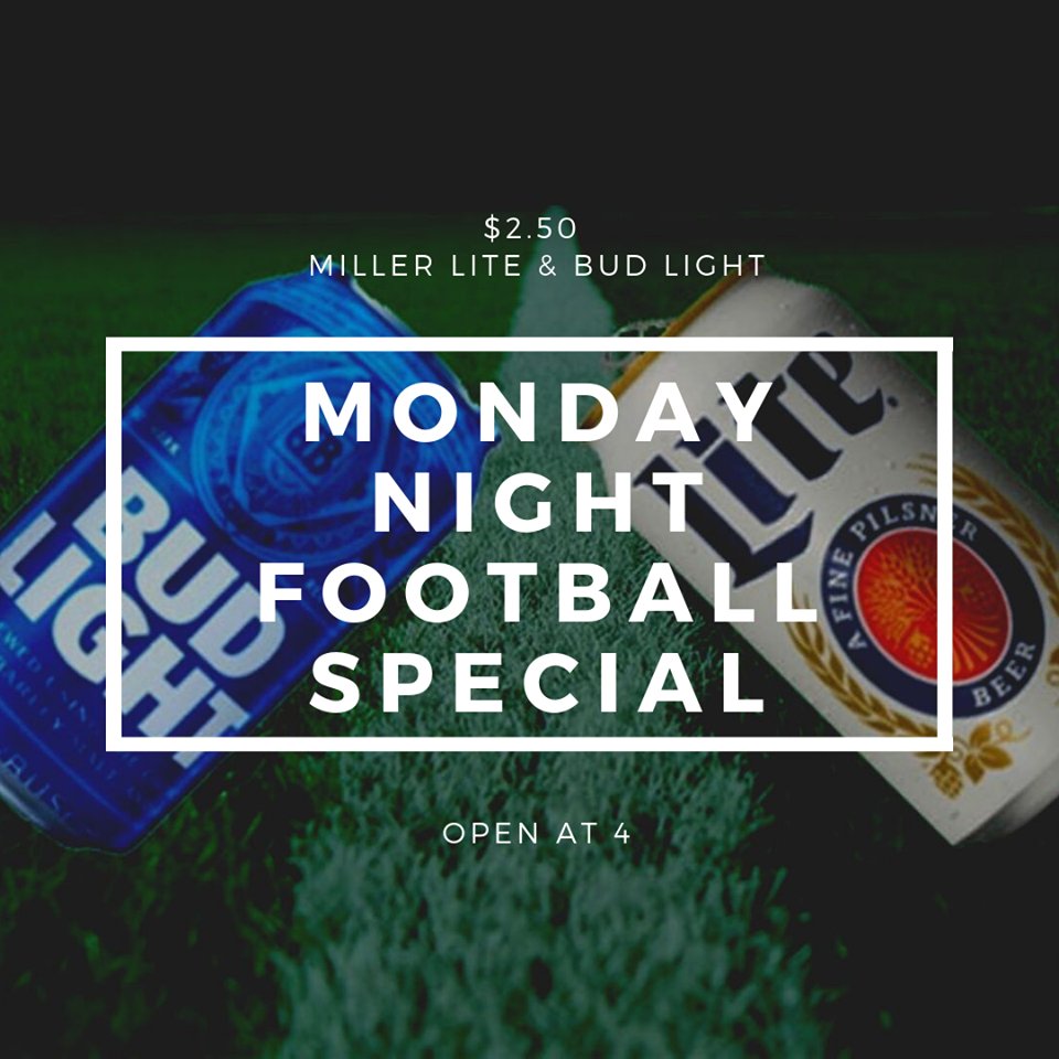 $5 cheeseburgers and fries and $2.50 Bud Light and Miller Lite tonight! Come on down for the best deal in town!