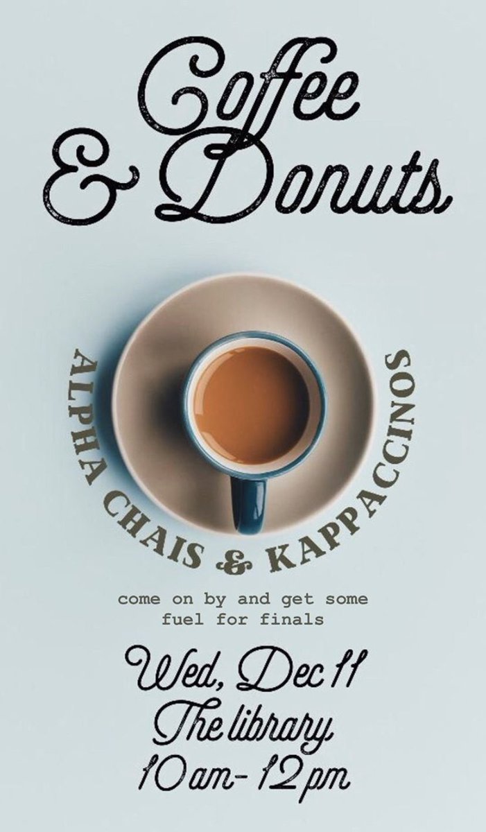 Come to our event on the study day with Kappa Kappa Gamma! ☕️🍩