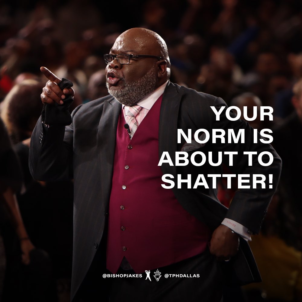 BishopJakes's tweet photo. Are you feeling uninspired by your daily routine?⁣
⁣
God's plan for you is far more exhilarating than the monotony of your normal. Akin to rivers emerging in the desert, He is faithful to do a new thing (Isaiah 43:19).⁣
⁣⁣
Watch #ShatteringTheNorm: https://t.co/6TB6JThmtn https://t.co/I6t3aOS3li