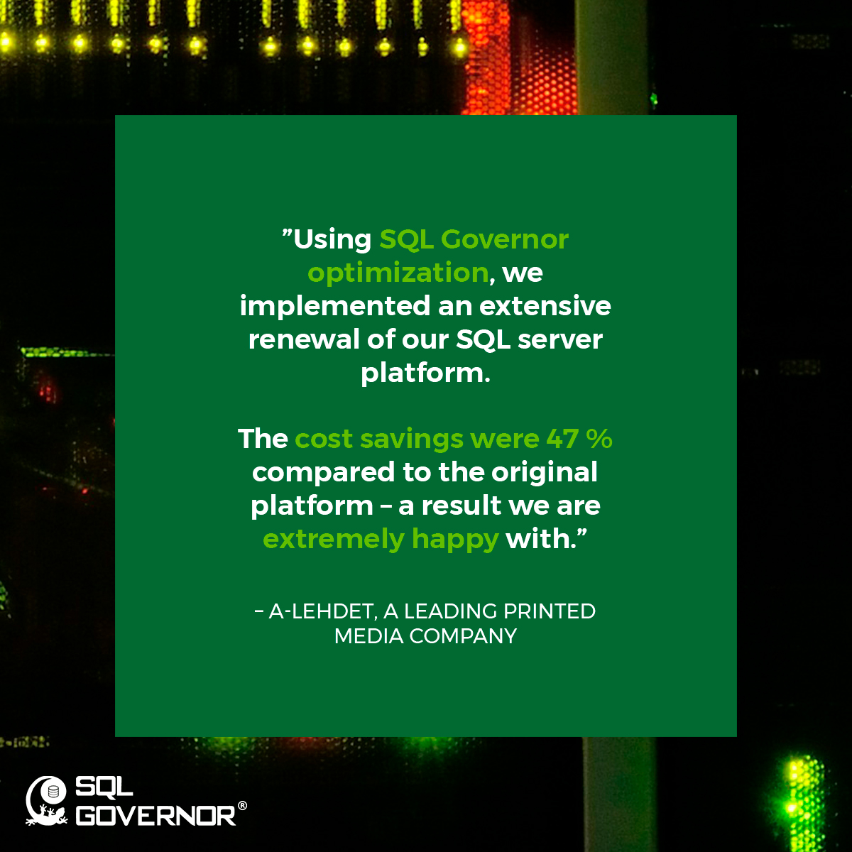SQLgovernor's tweet image. Christmas came early for our client A-lehdet when it comes to SQL Server cost savings. Read the whole story: hubs.ly/H0m8pw30
#SQLGovernor #SQLServer #dataplatform #casestory
