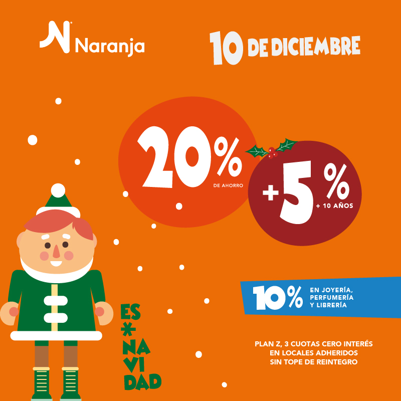 Viví una Navidad <a href="/naranja/">Naranja</a> 🧡

Disfrutá 25% de ahorro en los locales adheridos.
Ademas, tenés un 10% en joyerías, perfumerias y librerias 😍

Te esperamos en #AltoRosario. #EsNavidad 🎅
 
Legales -->> bit.ly/3479TB0
