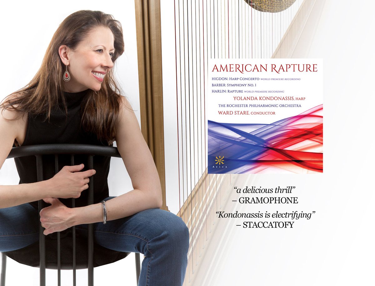 FYC: Best Classical Instrumental Solo <a href="/RecordingAcad/">GRAMMYS</a> #GRAMMYs
Yolanda Kondonassis is nominated for her world premiere recording of #JenniferHigdon's Harp Concerto w/ <a href="/WardStare/">Ward Stare</a> <a href="/ROCPhils/">Rochester Philharmonic</a> - Final Voting in Progress 
"a delicious thrill" (Gramophone)
Listen: yolandaharp.com/american-raptu…