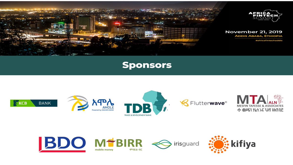 IBEX_Frontier's tweet photo. A heart-felt THANK YOU to our sponsors that made #AFTSAddis @AfriFintech the-most-successful-summit- todate with more than 400+ attendees from 30+ countries! #Ethiopia #Africa #Fintech 

@KCBGroup @myamole @theflutterwave @MTA_Law @BDOGlobal @mbirr @IrisGuard @KifiyaFT @DrGetahun https://t.co/HPUtOusmVo