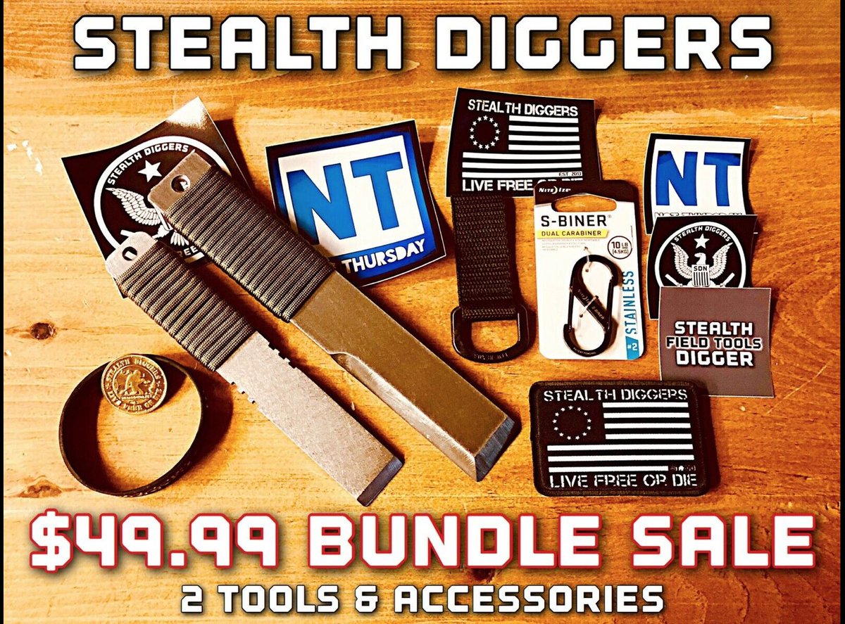 StealthDiggers's tweet photo. Bundle deal ! 2 SD tools and accessories with free shipping as always.#stealthdiggers #edc #prybars
https://t.co/M2pcjgXZst https://t.co/t0sutDERvp