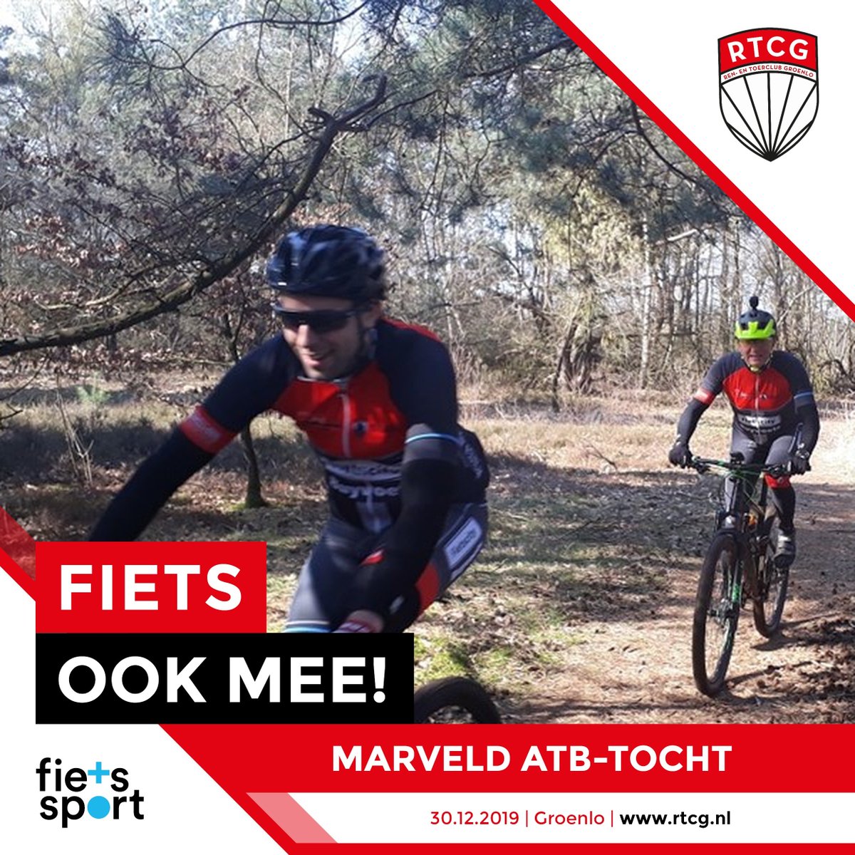#Bike jij binnenkort ook mee met de gezellige en gevarieerde #Marveld #MTB-tocht van <a href="/RTCGroenlo/">RTC Groenlo</a>? Maak dan een toffe poster waarin jij zelf de hoofdrol speelt en deel 'm met je fietsvrienden! 

▶️ fietssport.nl/informatie/maa…