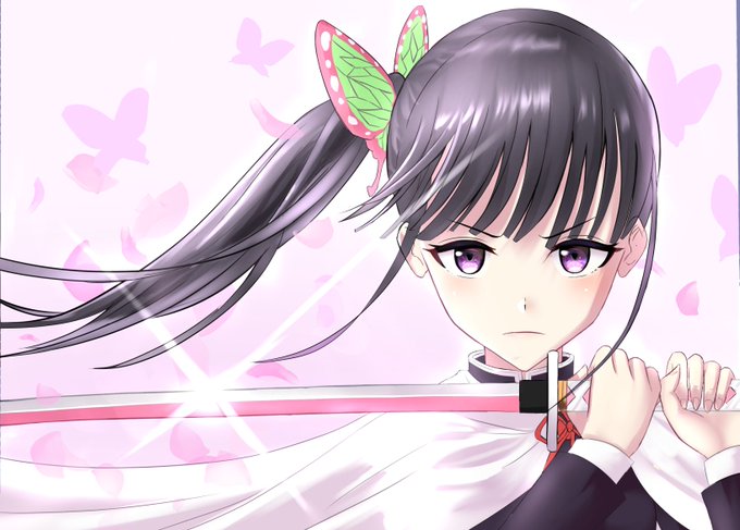 のあずさんがTwitterに投稿した栗花落カナヲ(鬼滅の刃)のイラスト。