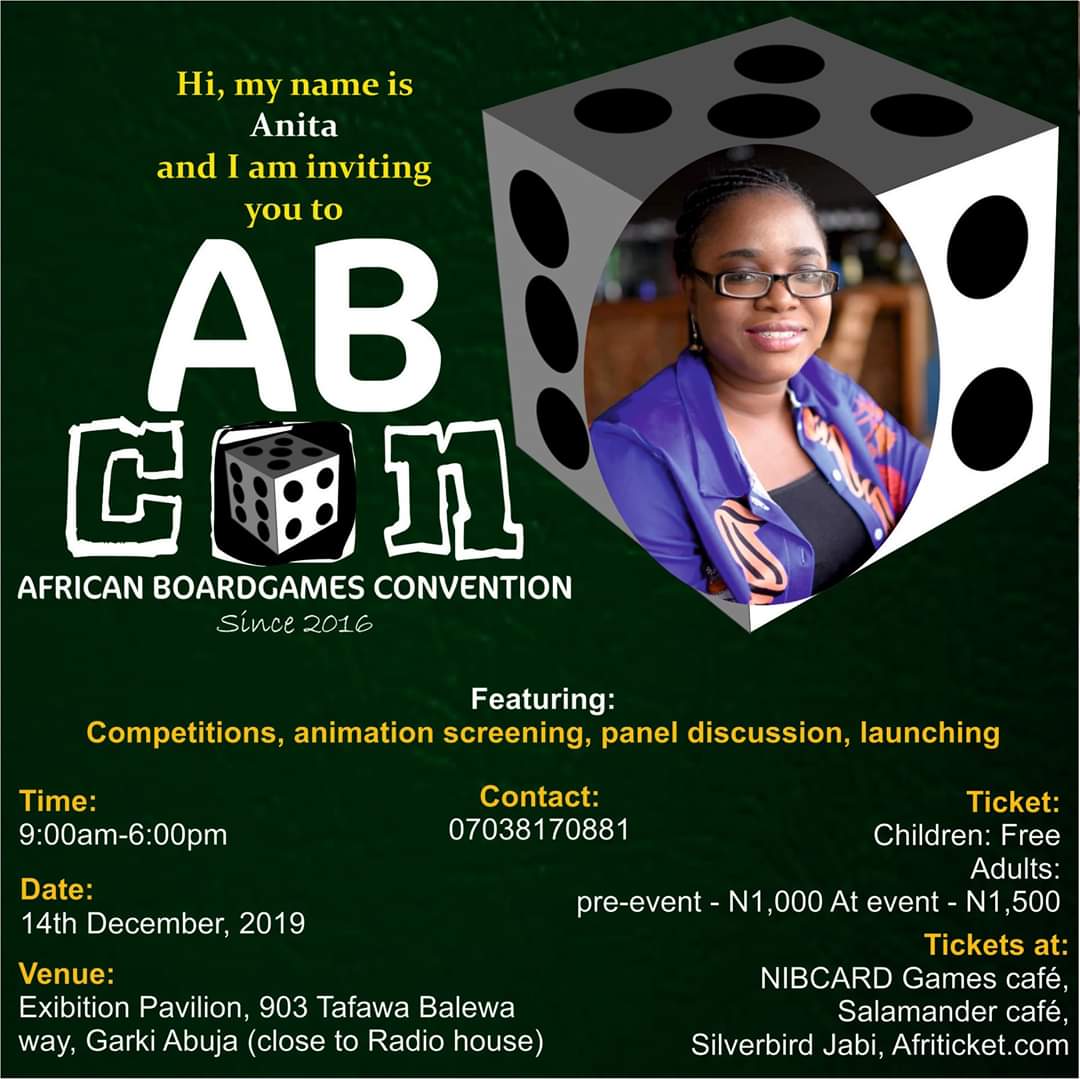 nibcardgames's tweet photo. Count down to the 4th edition of the African Boardgames Convention (AB Con).
#ABCon #ABCon2019 #BoardgamesConvention #Nigeria #Abuja #NIBCARDGames #wearenigeriancreatives #AbujaTwitterCommunity #abujatwitterhangout https://t.co/OitwXfknbI