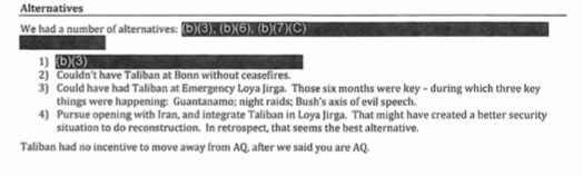 . @BRRubin in the same interview: " #Taliban had no incentive to move away from  #AlQaeda, after we said you are  #AlQaeda." https://www.washingtonpost.com/graphics/2019/investigations/afghanistan-papers/documents-database/?document=background_ll_03_xx_nyc_08272015