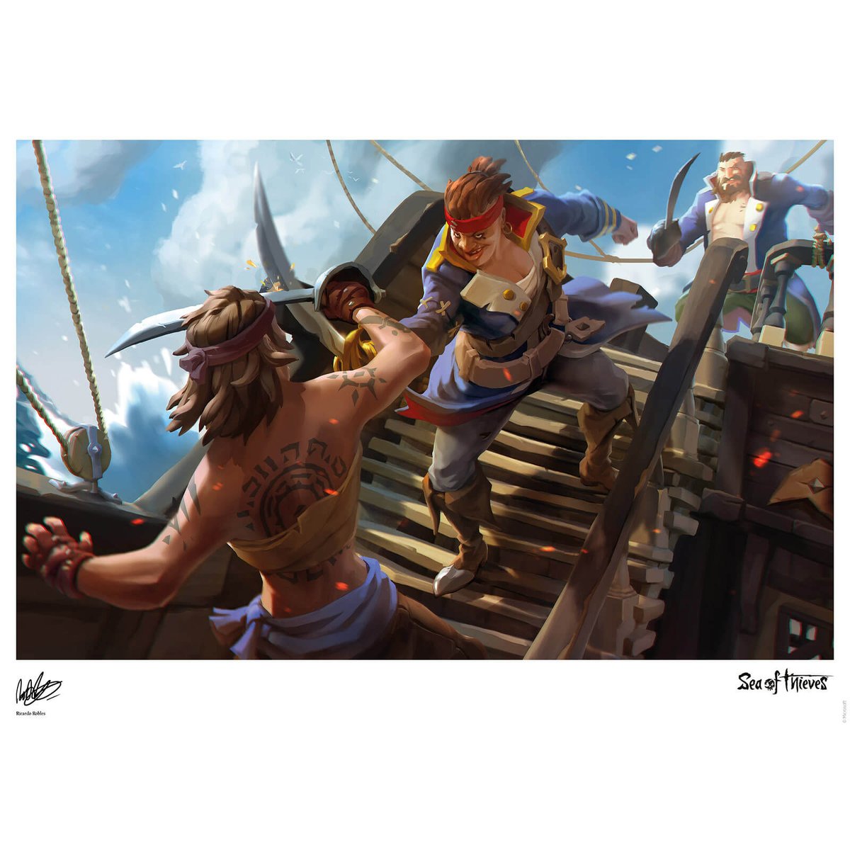RitchieSH's tweet photo. On the 9th Day of Christmas Ritchie gave to thee... The Clashing Cutlasses Limited Edition Art Print! RT and Follow in the next 24 Hours for your chance to win! #SeaofThieves Also feel free to subscribe! (https://t.co/6pwwIiVE9D) https://t.co/QB8s3qoXU2