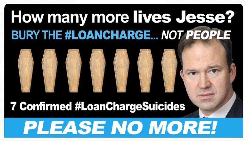 4x4RoadRunner01's tweet photo. There have been 7 #LoanChargeSuicides @Nus_Ghani @WealdenTories Enough is enough. #HowManyMoreLives 

#DontVoteTory, #VoteLibDems @WealdenLD @chris1bowers

Suspend the unfair #LoanCharge. End the #LoanChargeScandal.

No more lives lost. #STOPtheLoanCharge and #SaveLives 

#GE2019 https://t.co/n7SshiwLNG