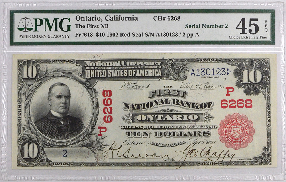 CollectorCorner's tweet photo. 1902 Red Seal $10 National Bank Note Fr. 613 Charter# 6268 PMG 45 EPQ

https://t.co/KjxCXxX9Y1

#CollectorsCorner #Online #Currency #Marketplace #CurrencyForSale #NationalBankNote #Friedberg #Charter #PMG #EPQ #PaperMoney #Collector #Ontario #NationalBank #Collectible https://t.co/H6FvmS8R57