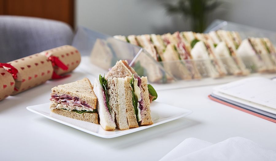 Don't forget our NEW Savoursmiths crisps are available to order in four amazing flavours including the decadent Black Truffle &amp; Rosemary; perfect with the seasonal Turkey, Cranberry Mayo &amp; Stuffing sandwich. A match made in Christmas heaven! ✨