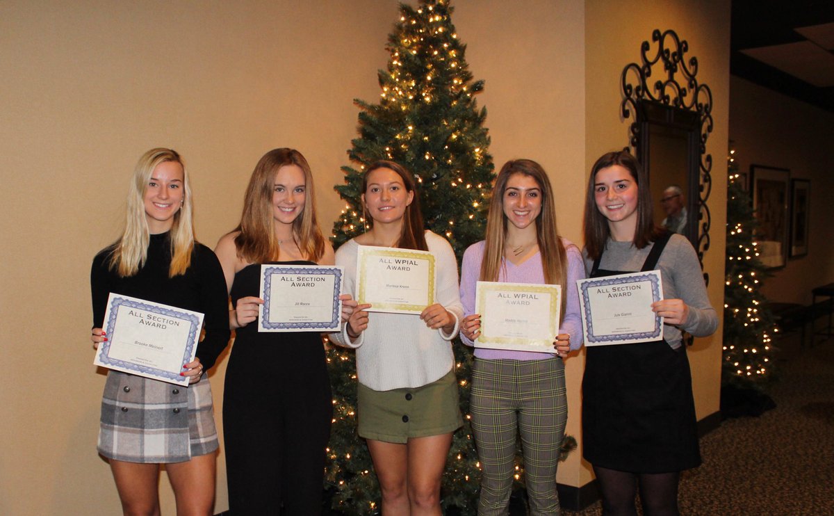 USCHSsoccer's tweet photo. 2019 All Star Banquet! Congrats to our 5 Lady Panthers chosen to represent our TEAM! #allconference #allWPIAL https://t.co/W9yP4IDwVy