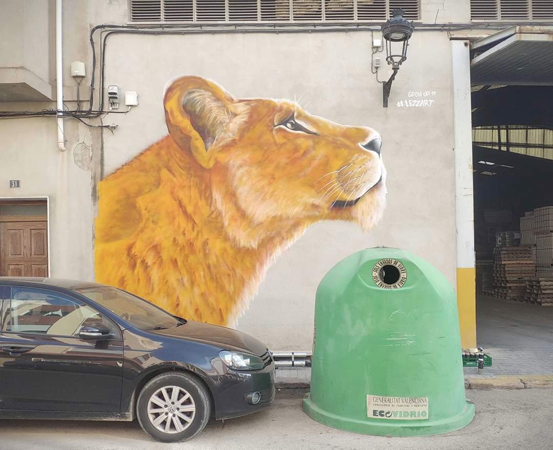 Lezzart3's tweet photo. Leona by #Lezzart
#benifaio #wild #animal #womenandgraffiti #wildandwonderful #MondayMotivaton #valencia #streetart #Spain #graffitivalencia #streetartespaña #loveart #decor #decoracionmural #arteenlacalle #GoldenGlobe #artiste #graffeuse #growup #letsgrow #liganacionaldegraffiti https://t.co/pJOhXkdg5B
