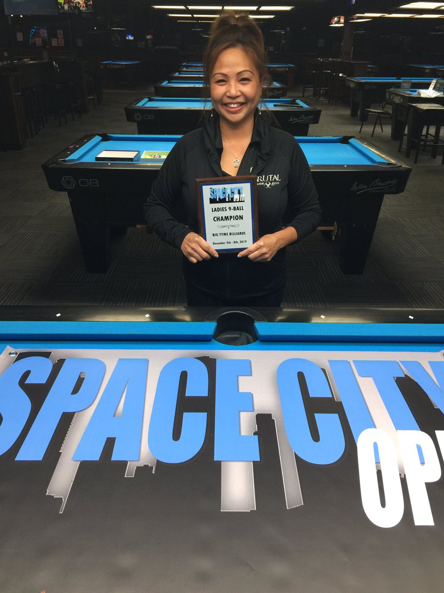spacecityopen's tweet photo. Sky Woodward wins the 9-Ball and All-Around, undefeated! Roberto Gomez takes the One Pocket, and James Aranas wins 9-Ball Banks. Ming Ng claims the Ladies 9-Ball, and Lazaro Martinez, III reigns in Junior 9-Ball! #SCO8 #TexasPool #billiards #poolplayers #tournaments https://t.co/Cwzry7B5Bj