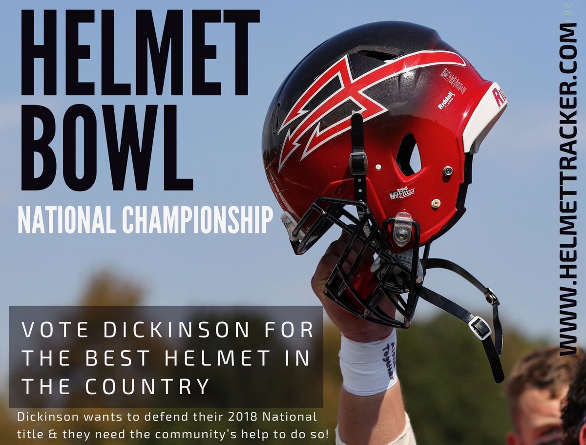 DsonRedDevils's tweet photo. We are on to Rd. 2 @DickinsonCol in the 2019 @helmettracker Helmet Bowl! Make sure to get your vote in to help @DCRedDevilFB advance and continue to defend their title! https://t.co/Tj73aL2UG6 #DsonRedDevils #AlwaysWearinTheRed https://t.co/45pGTaueLy