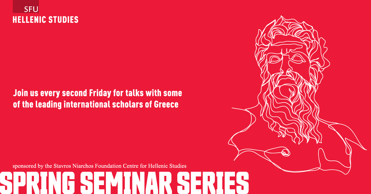 sfuhellenic's tweet photo. We're thrilled to be announcing the line-up for our spring seminar series! Mark your calendars - every second Friday, we'll be welcoming top scholars from @Princeton , @BrownUniversity, @CUBoulder, as well as @SFU and @UBC!

https://t.co/KDWvkRJ3hX

#HellenicStudies https://t.co/g2EGMVc0ND