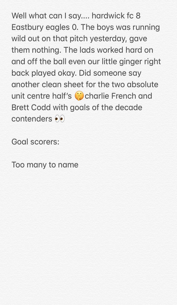 hardwick fc (@fchardwick) on Twitter photo 