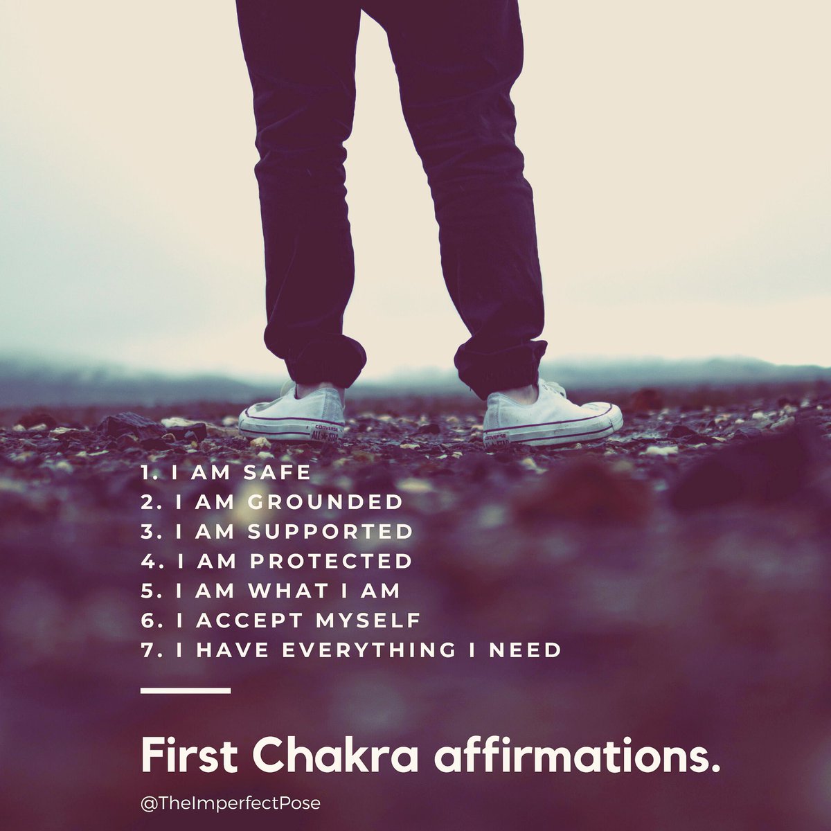 imperfectpose's tweet image. Touching base with #firstchakra #affirmations 🧘🏻‍♀️ #MotivationMonday #attitude — FOLLOW ME 👉🏼 instagram.com/theimperfectpo…