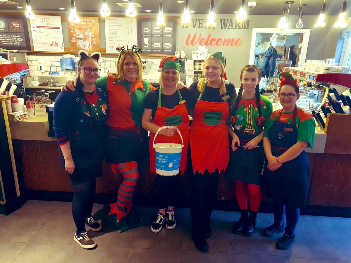 compassgroupuk's tweet photo. Elf week is well underway in our Healthcare retail sector! Our teams are getting into the festive spirit to raise money for @alzheimerssoc ๐คถ๐ผ๐#teamCompass #CompassChristmas #ElfWeek https://t.co/PMCLChXhCa