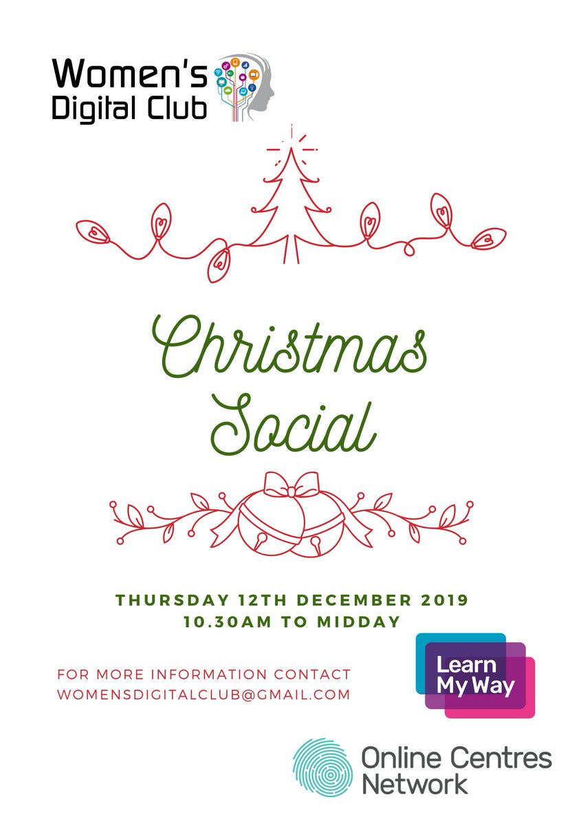 This Thursday (12th) 10.30 to midday, 3rd floor, <a href="/GuildfordLib/">Guildford Library</a>:
<a href="/digital_womens/">Womens Digital Club Guildford</a> Xmas social, with a chance to explore some of the #makerspace resources, including #VirtualReality 🎄🎄🎄🎄🎄🎄🎄🎄🎄🎄🎄🎄🎄