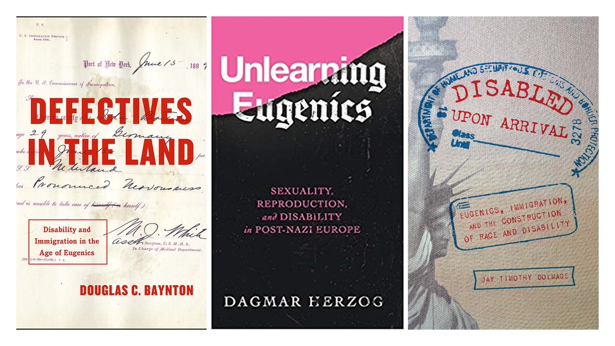 Disabled people are always at the front lines of attack from eugenicist policies (ahem, Harvard’s “dating app”). There’s a growing body of scholarship on how eugenics and immigration impacted lives of disabled people, including by  @JayDolmage, Douglas Baynton, and Dagmar Herzog
