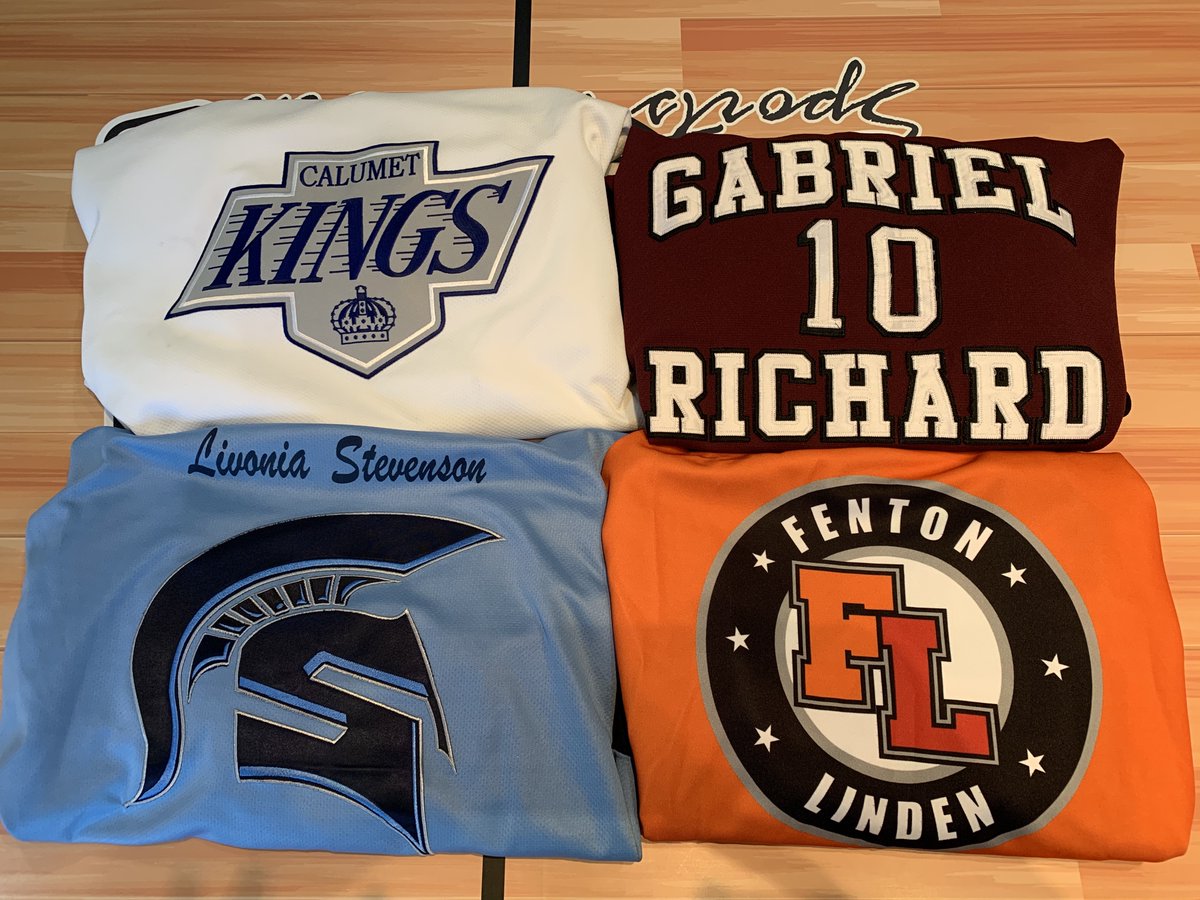 @gskal98 For this week on Hockey Time, the four jersey choices for @gskal98 to wear are <a href="/CalCopperKings/">Calumet Copper King Hockey</a>, @GRPioneersGoal, <a href="/LivSHSHockey/">Liv Stevenson Hockey</a>, and <a href="/GriffinsVHockey/">Fenton Linden Area Griffins Hockey</a>.

Vote now in the Twitter Poll below 👇
x.com/statechampsmic…