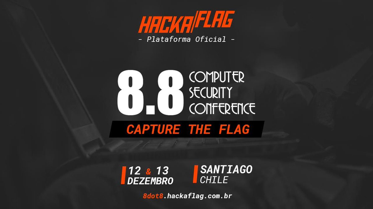 hackaflag's tweet photo. A 8dot8 finalmente vai rolar!
A conferência foi remarcada para 12 de dezembro e o Hackaflag continua sendo o CTF Oficial! Será em espanhol, mas você pode jogá-lo normalmente no dia!
Acesse para jogar: https://t.co/gjZmmgBQHD
#8dot8Chile #Hackaflag #CTF https://t.co/sokiZT3Oo5