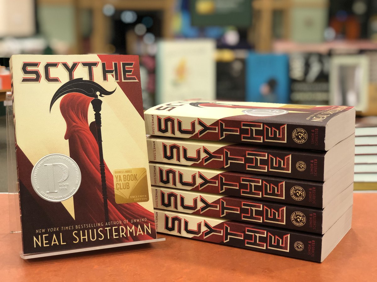 Join us this Thursday at 7pm for our #BNYABookClub featuring SCYTHE by Neal Shusterman. 

#BookClub #YAFantasy #BNBookFun #BarnesandNoble