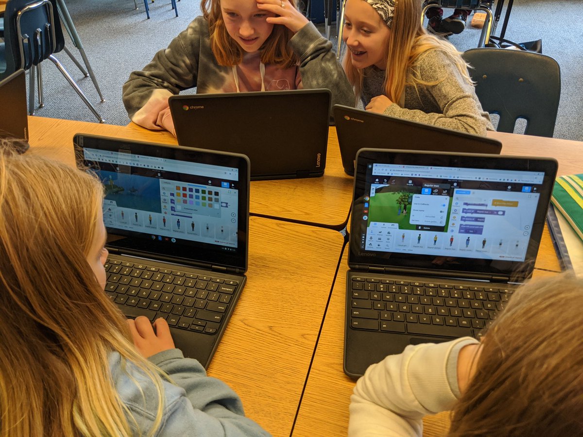 Starting #HourofCode2019 week creating and coding with  @CoSpaces_Edu #noplacelikejones #TheACSWay