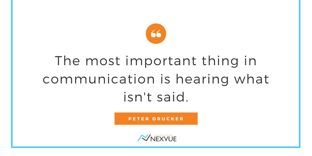NexVue's tweet image. More than half of communication comes across in our appearance, body language, tone, speed and inflection of our voice. It&apos;s not all just words. #communication #hearwhatisntsaid #nexvue