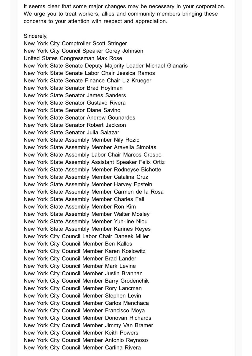 MaketheRoadNY's tweet image. *NEW* 42 NYC elected officials write to @Amazon following shocking analysis of conditions at its warehouse.

“We continue to receive incredibly disturbing reports of dangerous working conditions in the Amazon warehouse on SI that we believe must be addressed.”
#HumansNotRobots