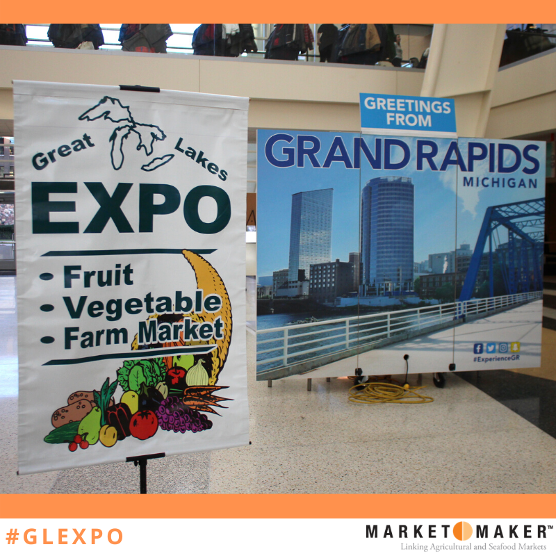 FoodMarketMaker's tweet photo. We are excited to be attending this year's #GLEXPO in Grand Rapids, Michigan this week! Stop by the #FoodMarketMaker booth to learn more about enrolling your #agriculture or #food business in the free, nationwide #MarketMaker platform — or update your existing profile! https://t.co/ztpzi7s2HY