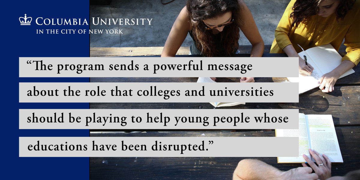 ColumbiaMSPH's tweet photo. Millions of people around the world have been forced from their homes. @GlobalCenters launched an effort to change global #education for displaced students: Columbia's new University-wide Scholarship for #DisplacedStudents. #CUSDS https://t.co/LC9jQiZfOE https://t.co/G3rDajtogI