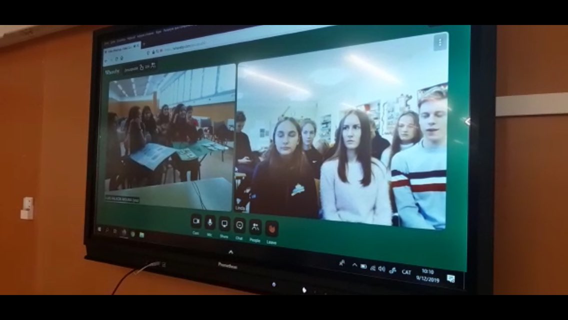 INSMontsuar's tweet photo. Second online meeting with our friends in Talsi. We shared thoughts and views on climate change. We had, again, a fun time! #Talsi #sepie #erasmus #ka229 #onlinemeeting @talsu2vsk https://t.co/dJMds7D6le