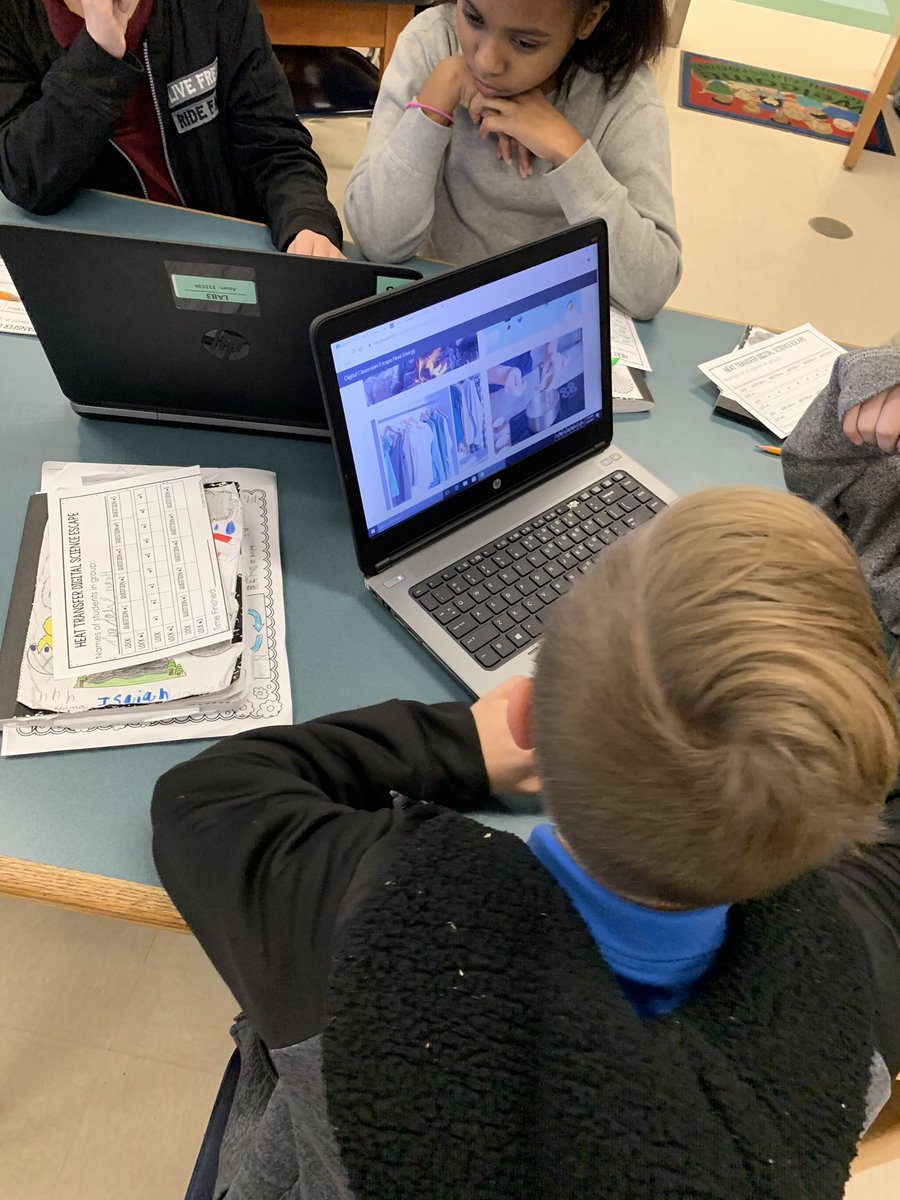 apoveromo1's tweet photo. Today we are reviewing for our Matter and Energy Benchmark by completing a Digital Escape the Room activity with Heat Transfer review. Tune in to see if they can crack to codes! @FHGES @BoniPHall @cm_eames #FHGES #scienceandtechnology https://t.co/VuQB7n91jz