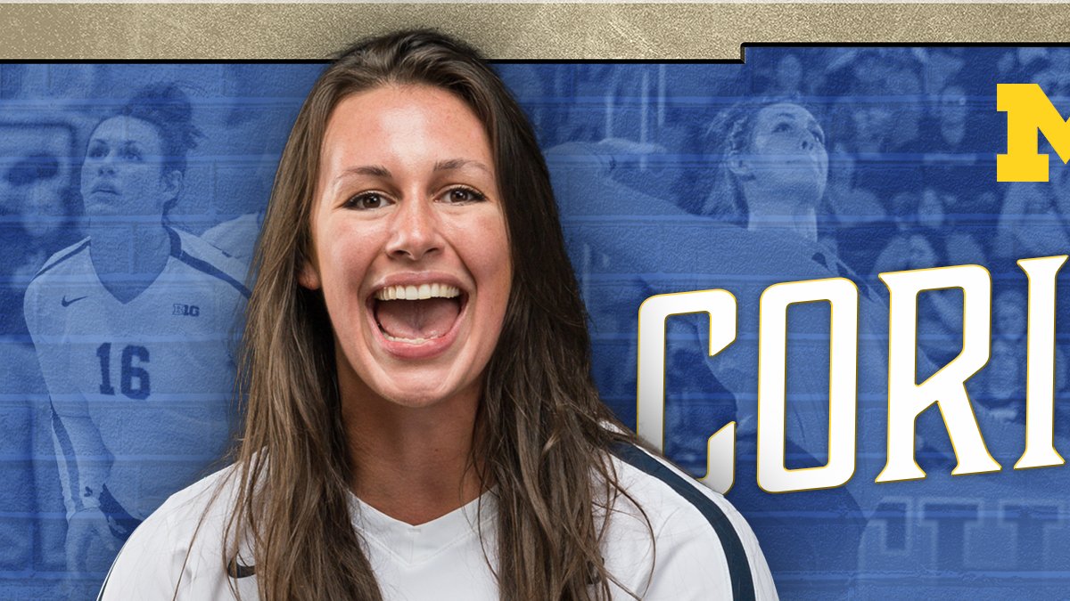 umichvball's tweet photo. 🚨NEW RECORD ALERT!🚨

Let's hear it for Cori Crocker!!

Her .335 career hitting percentage makes her Michigan's new ALL-TIME leader!!

Way to go Cori!

〽️🏐〽️🏐〽️

#goblue https://t.co/oJbjYx9kgN