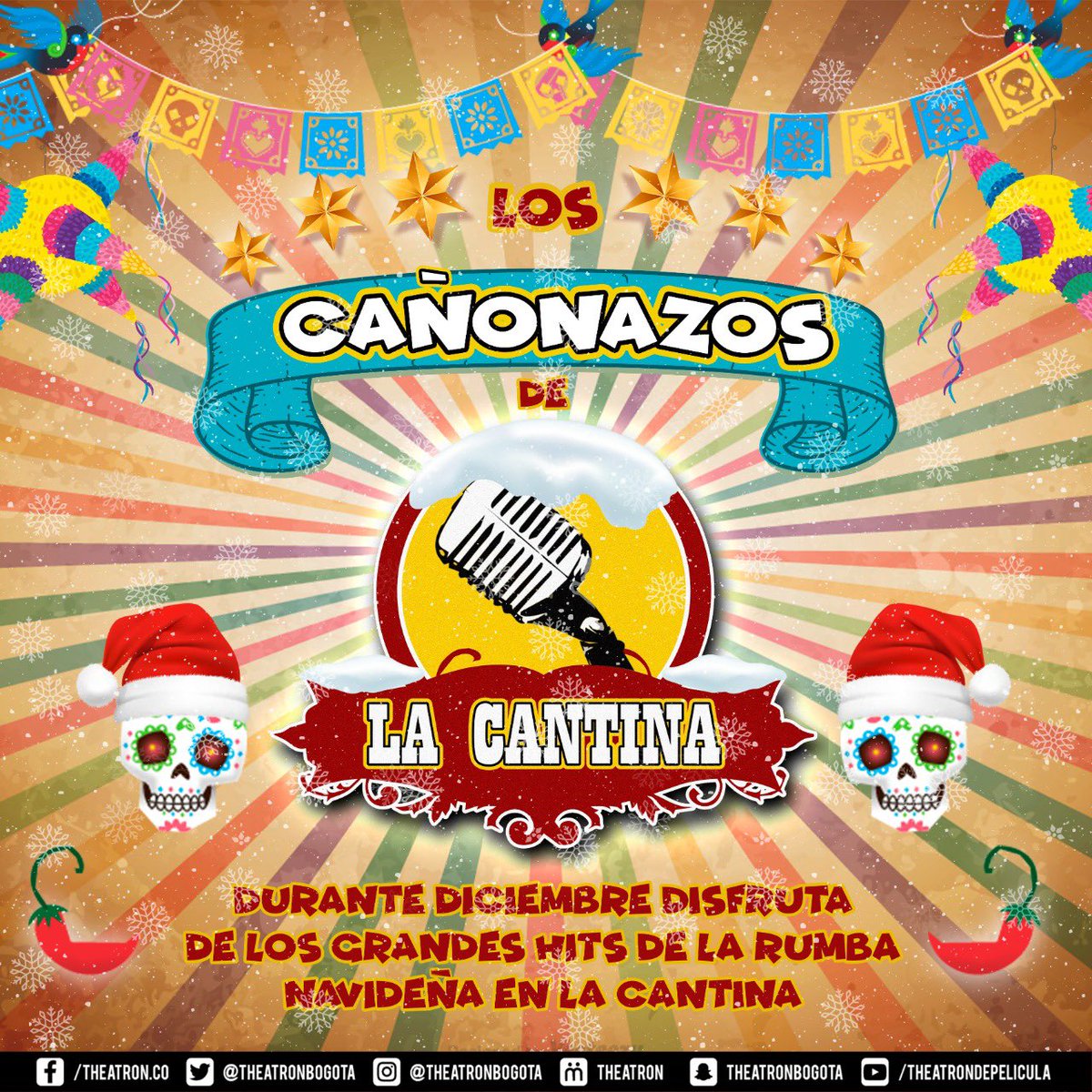 theatronbogota's tweet photo. Los cañonazos de La Cantina.
Durante diciembre disfruta de los grandes hits de la rumba navideña en #lacantinabytheatron
Cada día un dj diferente #djwilmerardila dvjjorgesantos #djcurro #djquiqueufo
Productor general Theatron @fernandokoral
#theatron https://t.co/0dgEb0dgXe
