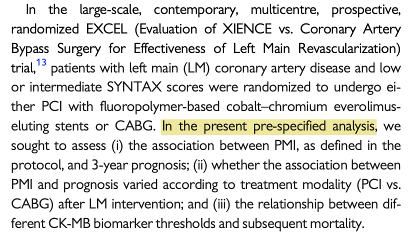 15/ Ok, I give up.  #cardiotwitter, to those who are much smarter than me, could you please show me where this analysis was pre-specified? Because I haven’t found a clue to show it. Which makes this statement interesting