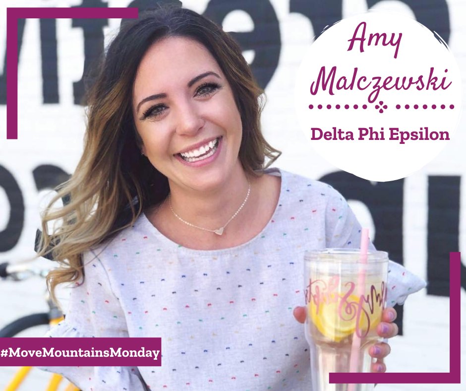 TheSororityLife's tweet photo. Amy Malczewski is the founder of AmyScripts, a custom calligraphy design company. Amy is also a Delta Phi Epsilon member and knows the true benefits of having a side business.
Learn more about her here: https://t.co/M8eYeuOjHp
#MoveMountainsMonday #EntrepreneuHER https://t.co/xJoVkXCszz